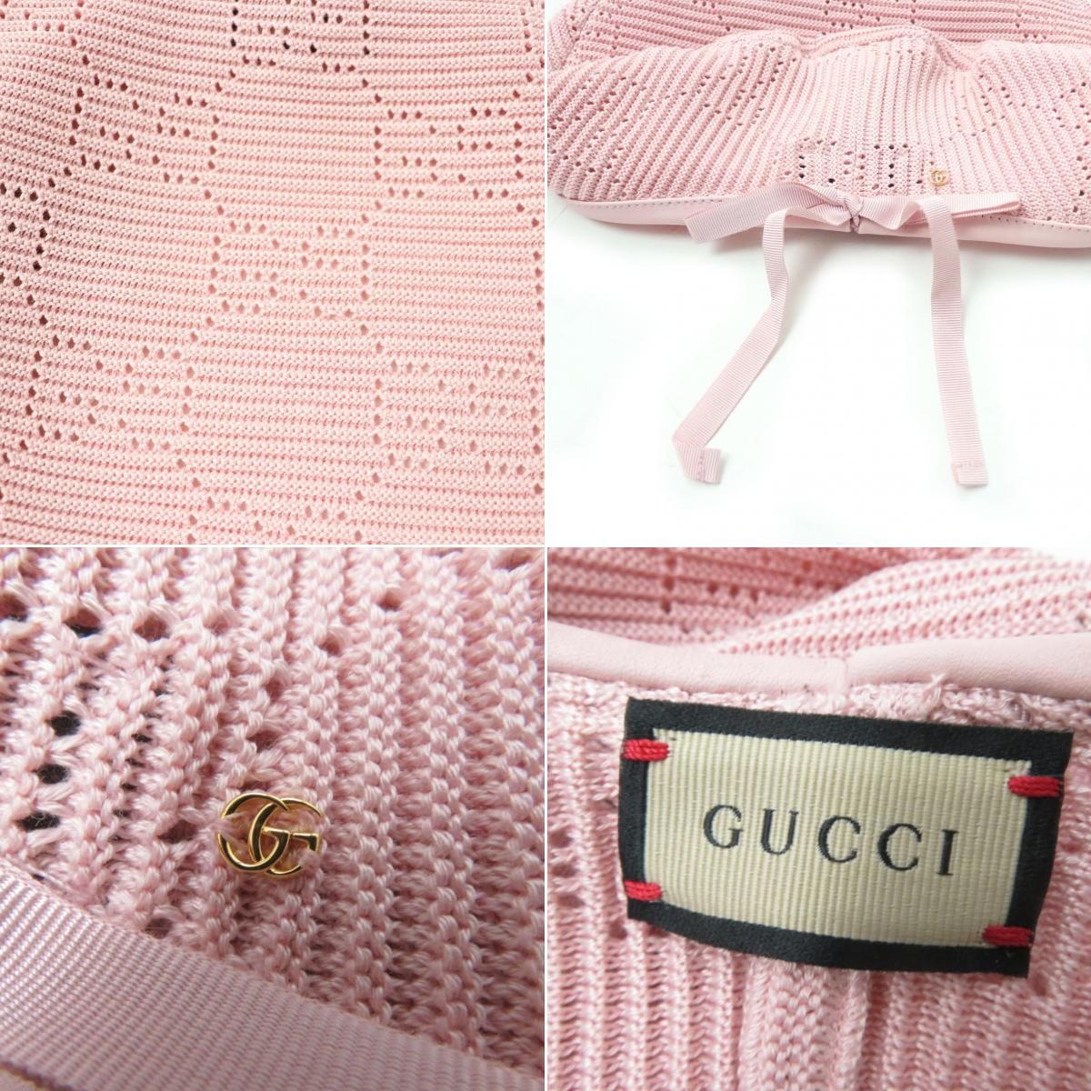 未使用品☆正規品 GUCCI グッチ 656574 GG金具付 GGクロシェ レザー