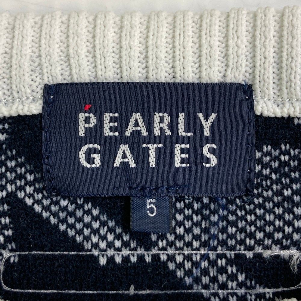PEARLY GATES パーリーゲイツ 千鳥柄 ニット セーター サイズ5 サイズ：5 PEARLY GATES パーリーゲイツ ニットセーター 千鳥柄