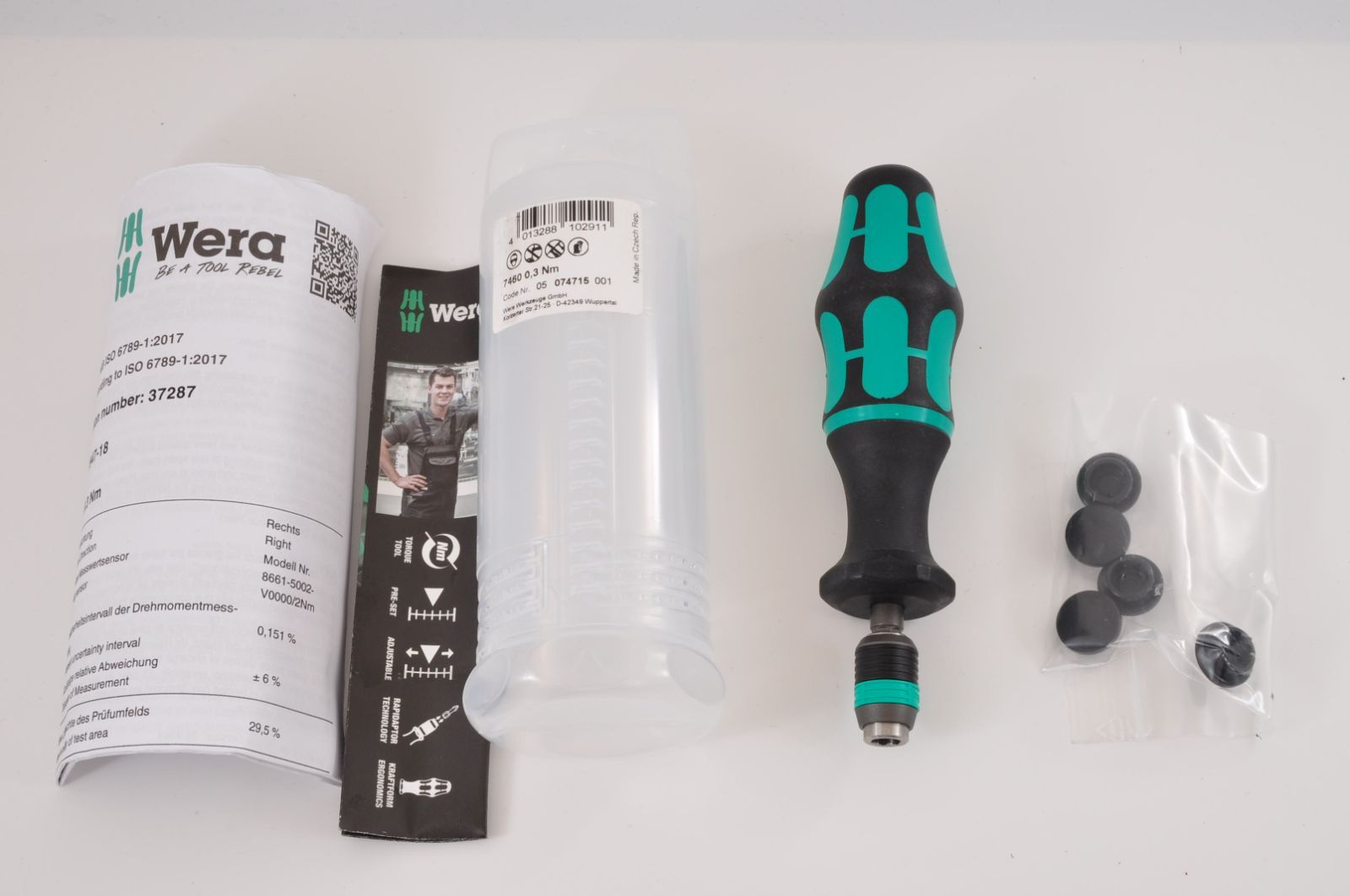 Wera ヴェラ 7400 クラフトフォーム トルクビットフォルダー 0.3 1.2Nm 074715