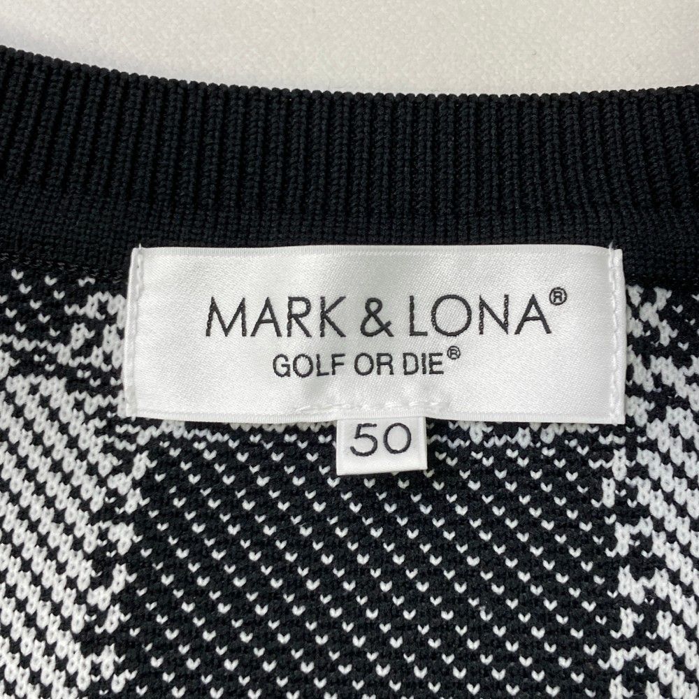 サイズ：50 MARK&LONA マークアンドロナ ニットベスト 総柄