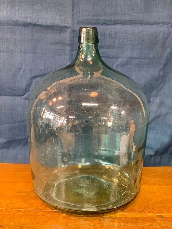 特大デミジョンボトル ガラスビン 古いガラス 美しい気泡と色合いインテリア花瓶 特大デミジョンボトル 硝子 ガラス瓶 花瓶 日本 昭和 レトロ 古