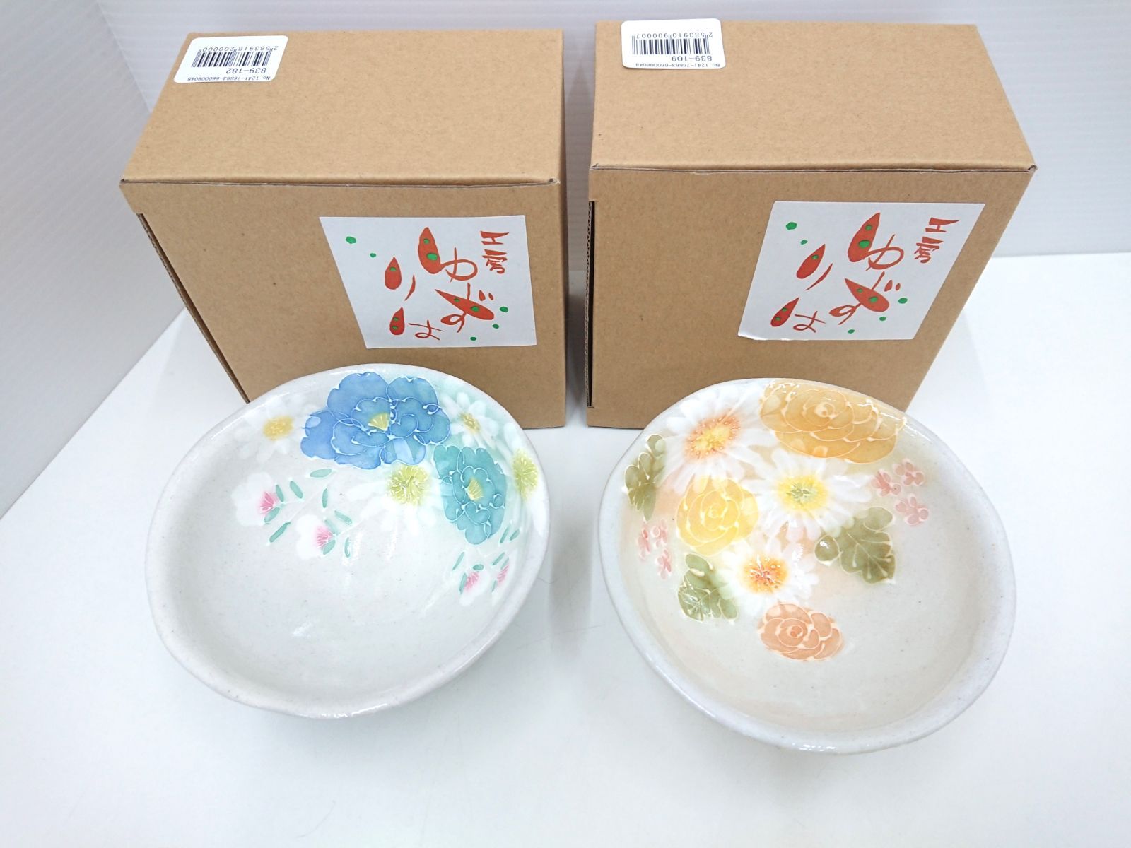 有田焼 古伊万里 染錦染付唐花草 蓋付き茶碗 5客 古伊万里 染付 蛸唐草