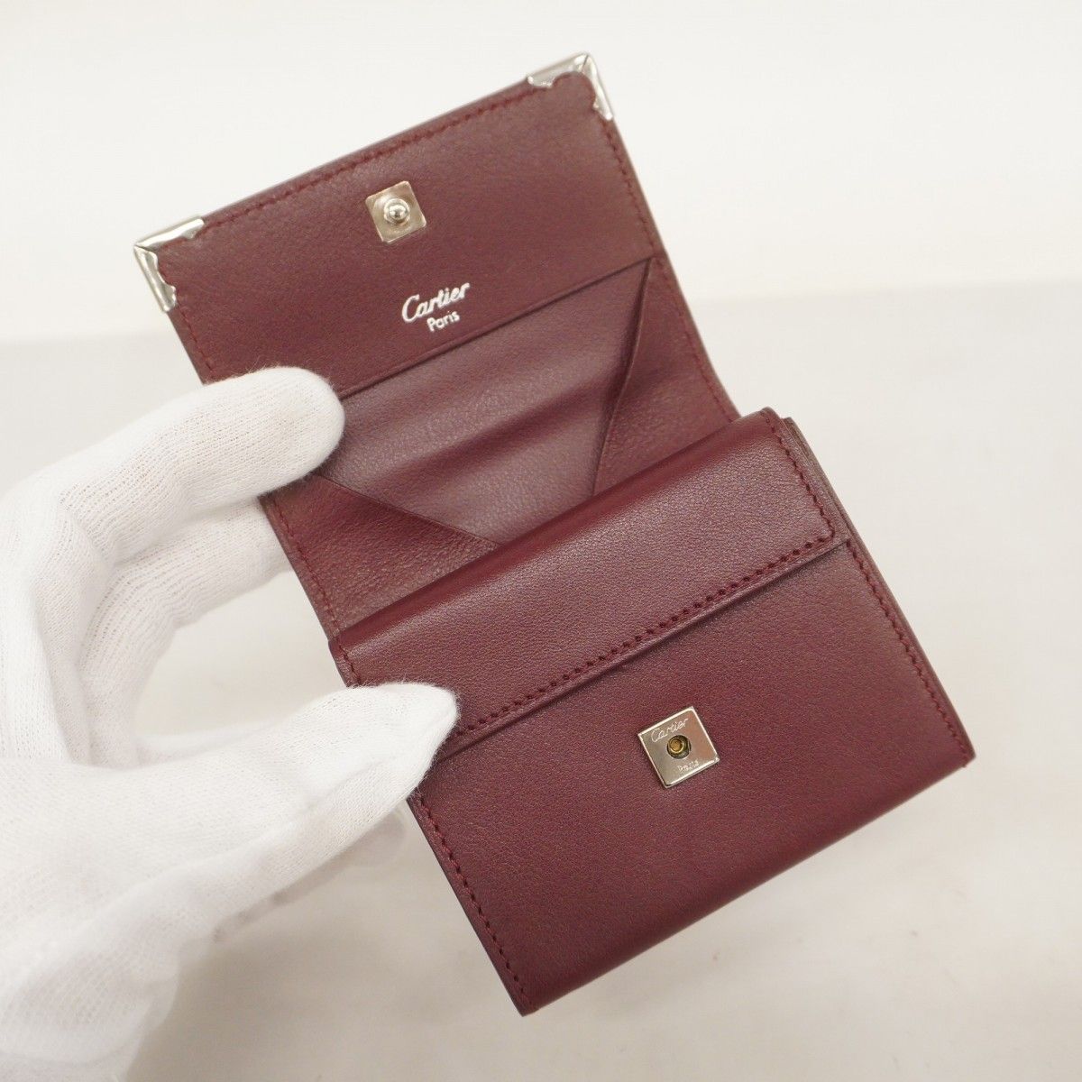 【美品】Cartier カルティエ　コインケース ユニセックス 楽天市場】カルティエ コインケース マストライン ボルドー
