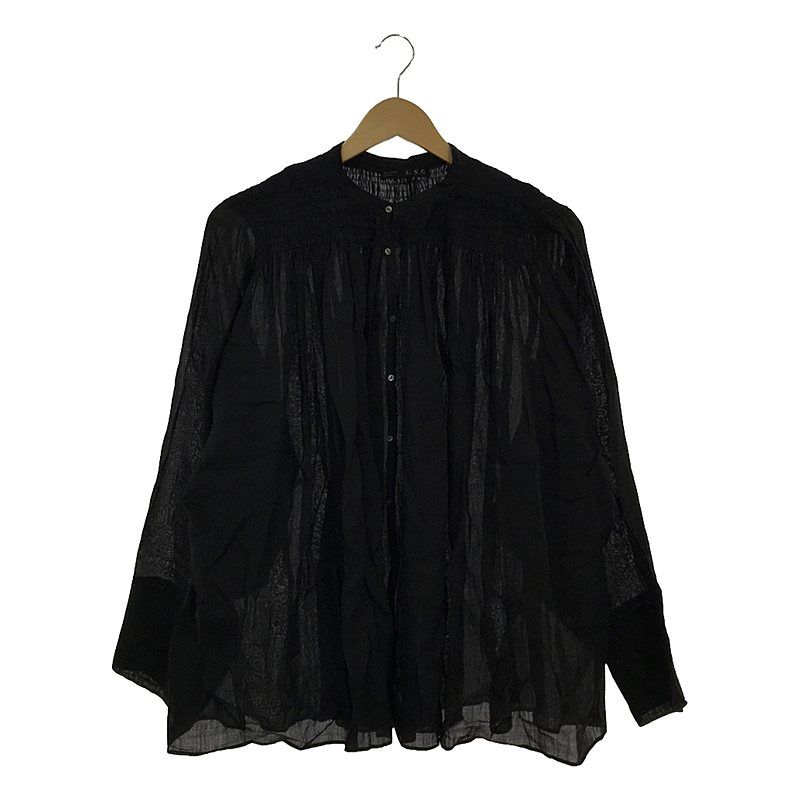【美品】  Curensology / カレンソロジー | ＜C.S.G＞ラミーギャザーブラウス | F | ブラック | レディース 美品】 Curensology / カレンソロジー | ＜C.S.G＞ラミーギャザー