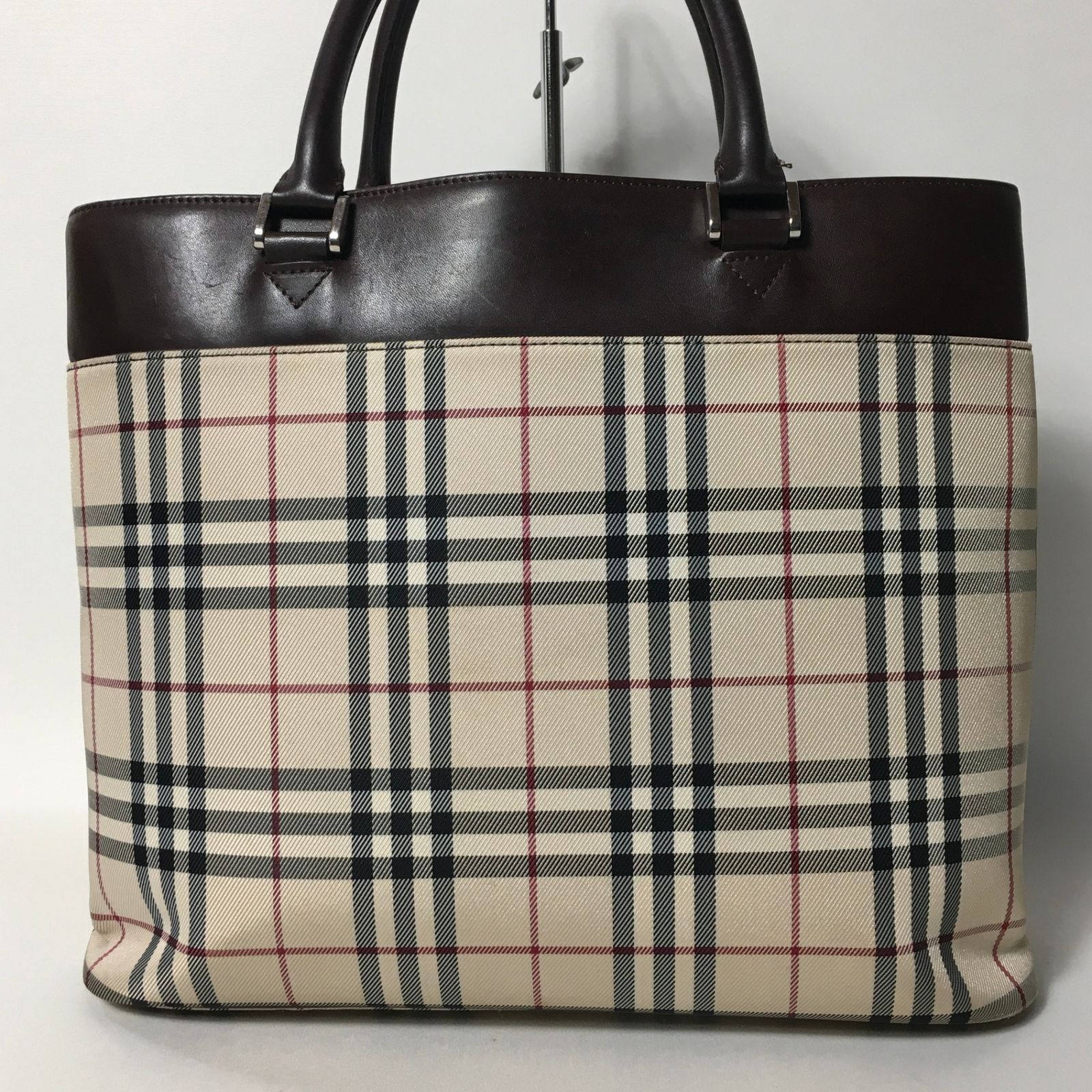 2506-236|美品|バーバリー ハンドバッグ ダークブラウン ノバ 2506-236|美品|バーバリー ハンドバッグ ダークブラウン ノバ