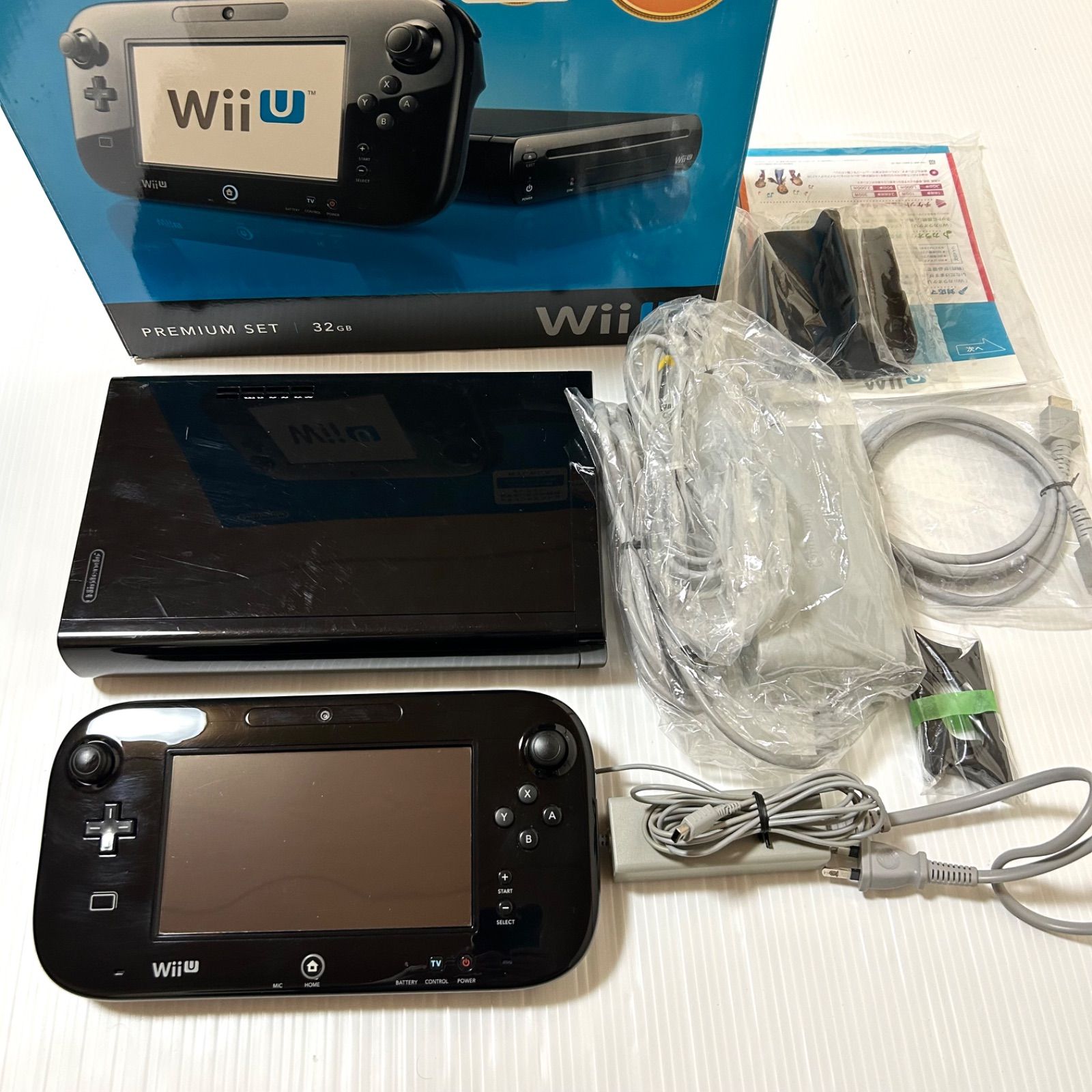 動作 済み 任天堂 WiiU セット 32GB 本体 ブラック