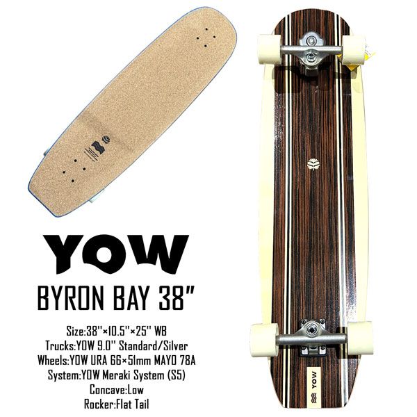 サーフスケート YOW 2024 ヤウ BYRON BAY 38 x 10.5 x 25 バイロンベイ 日本正規品 - メルカリ