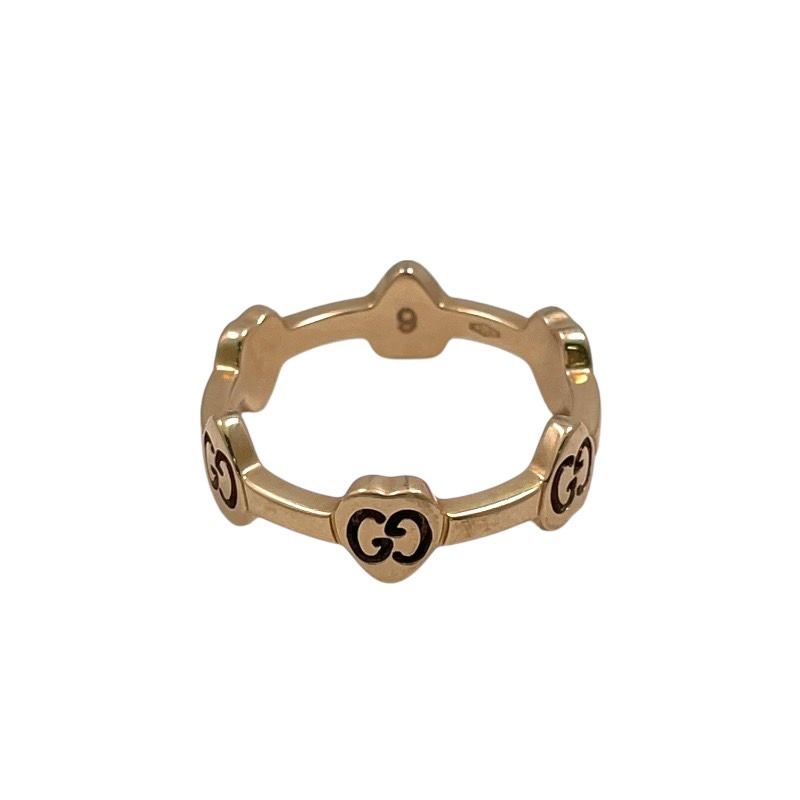 GUCCI】グッチ ハート アイコン リング・指輪 K18ピンクゴールド