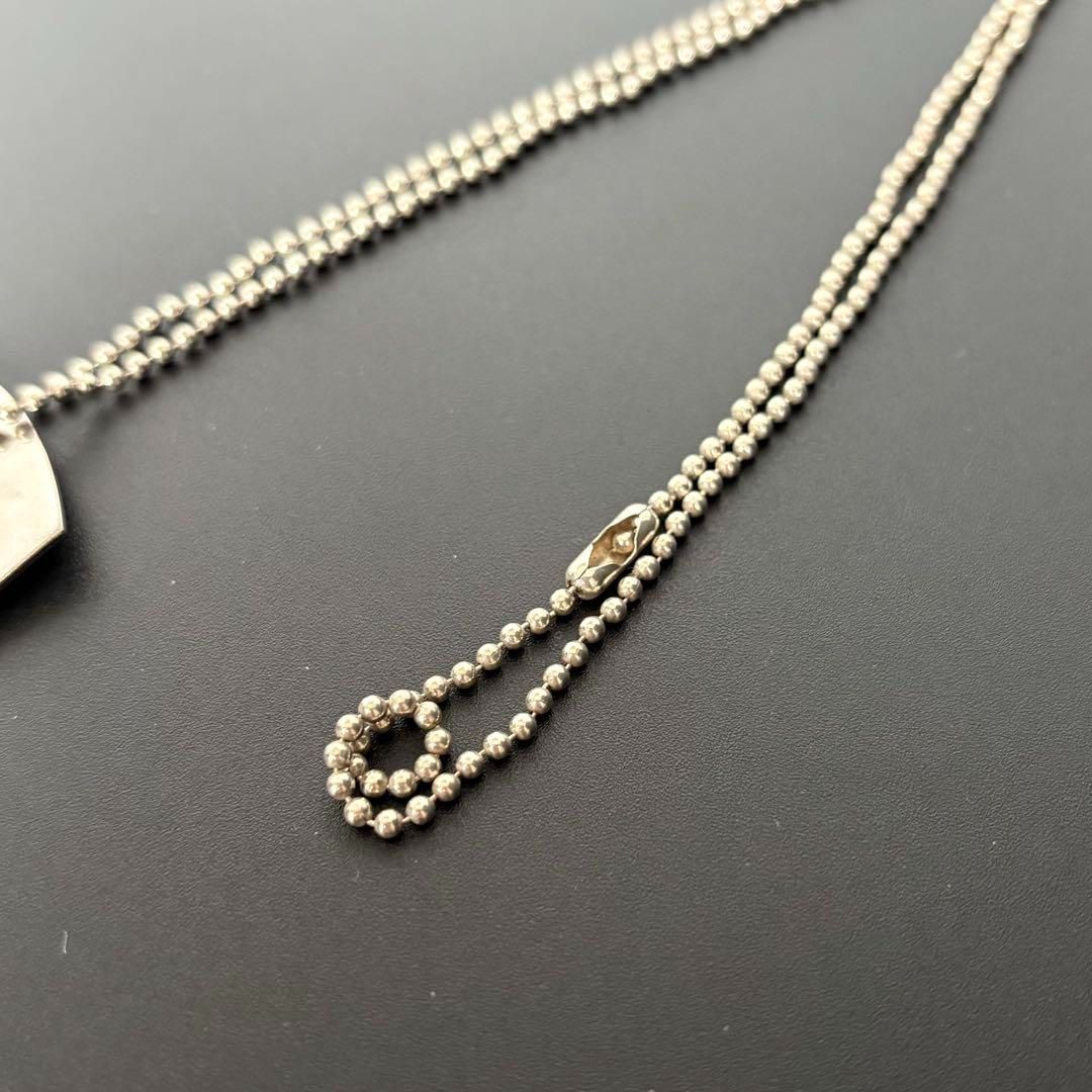 GUCCI グッチ 34g ドッグ タグ ボールチェーン ロング ネックレス GUCCI グッチ ドッグタグ ネックレス スターリング シルバー