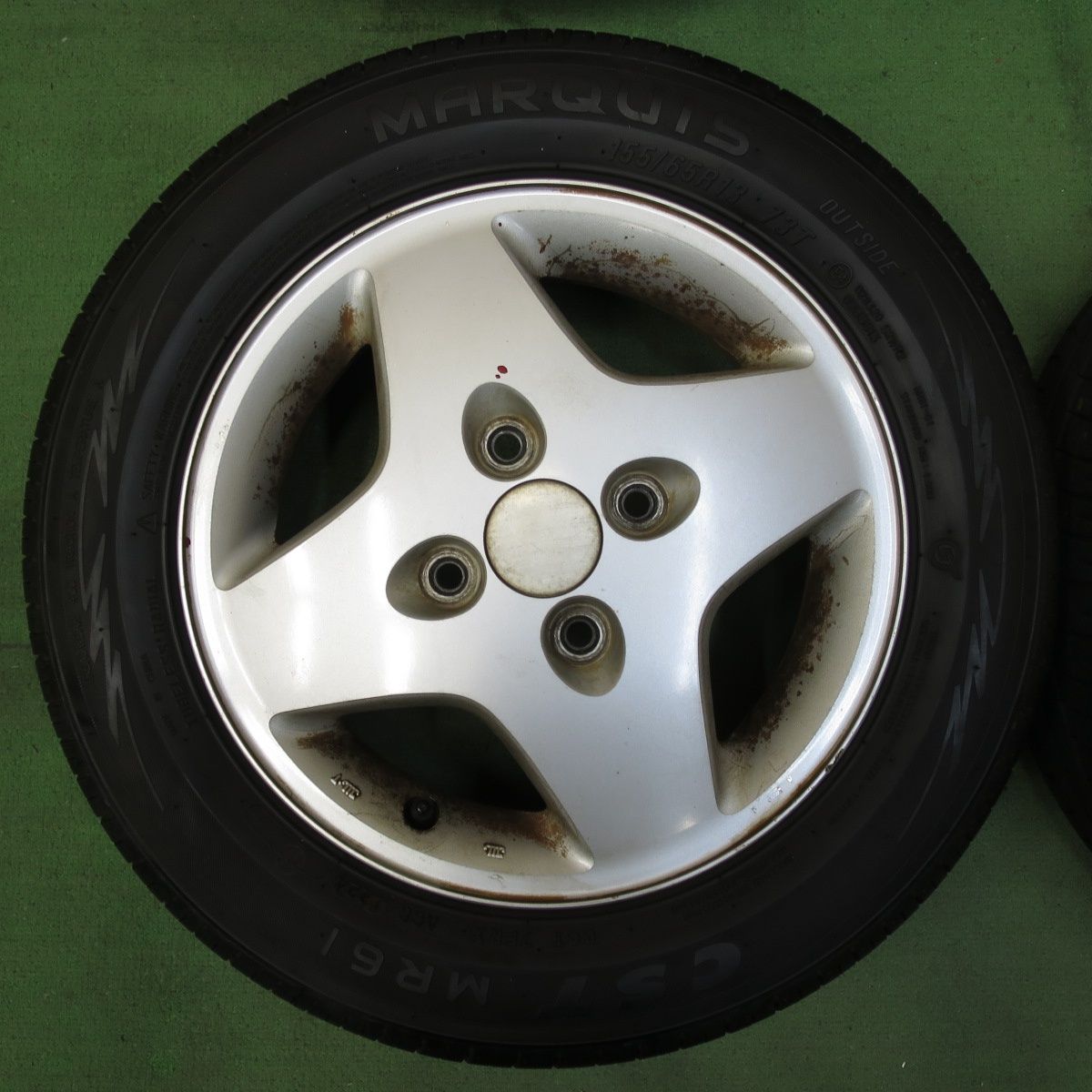 超バリ溝！24年！ほぼ10分☆スズキ ワゴンR 純正 155/65R13 マーキス 