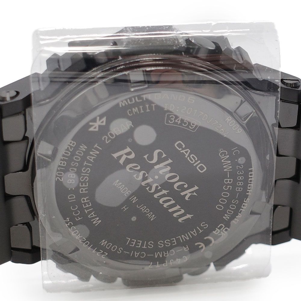 未使用品 カシオ G-SHOCK 腕時計 MW-B5000MB-1JF ソーラー Bluetooth搭載 ステンレススチール ブラック
