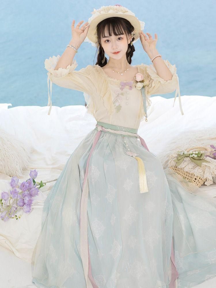 星 2025 豪華刺繍 漢服 かんふく 古風衣装 レトロ風 中華ロリータ コスプレ ワンピース 唐装 仙女服 中華風 美しい刺繍 学園祭用 文化祭用 舞台演出用 日常着 プレゼント用 レディース用HF368
