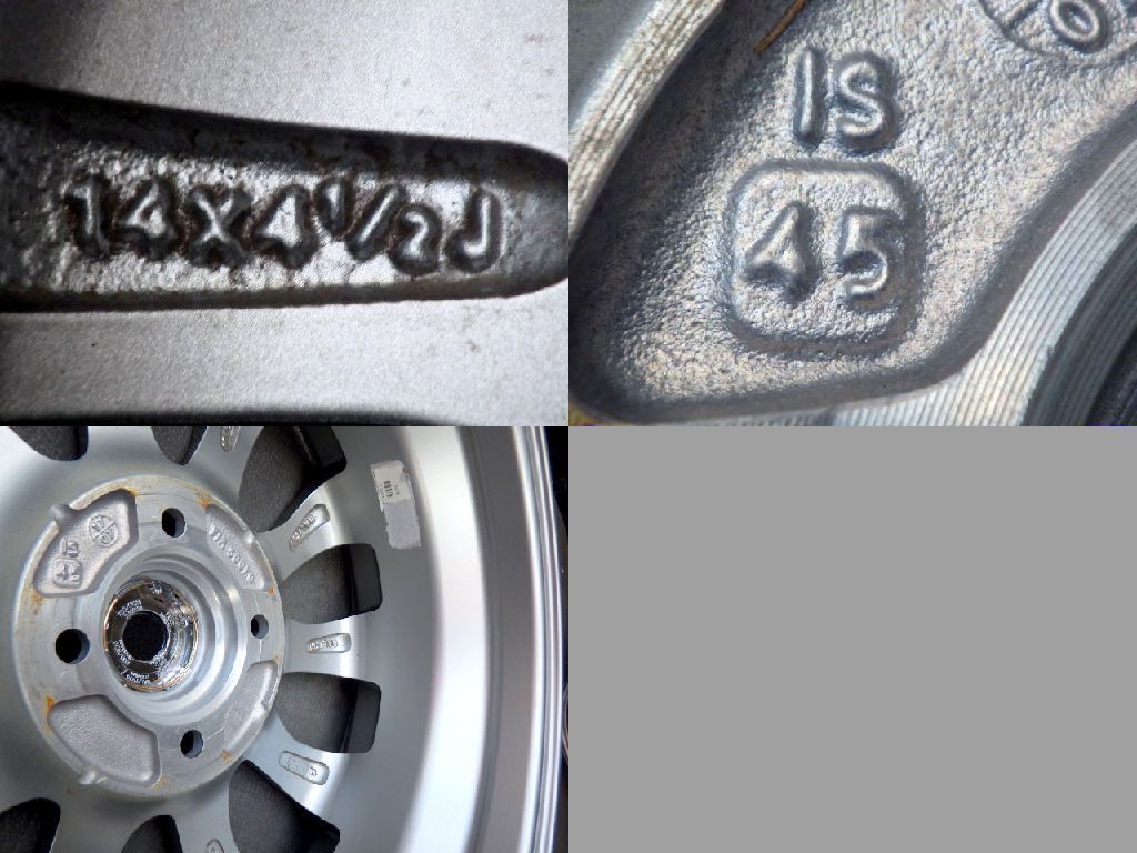 2888 B▲送料無料▲BS BALMINUM TR10 ホイール▲14x4.5J 4穴 PCD100 45▲4本