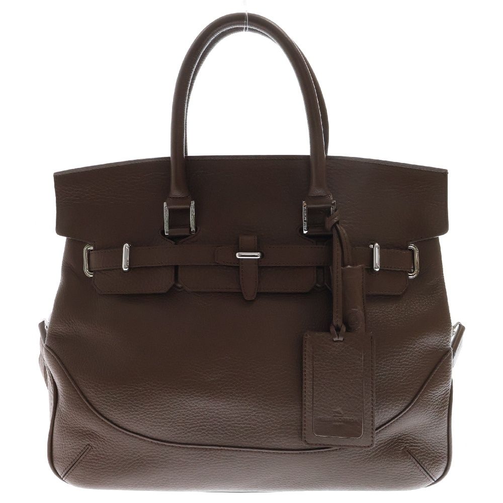 PELLE MORBIDA (ペッレ モルビダ) シュリンクレザー2WAYボストンバッグ ショルダーバッグ ブラウン
