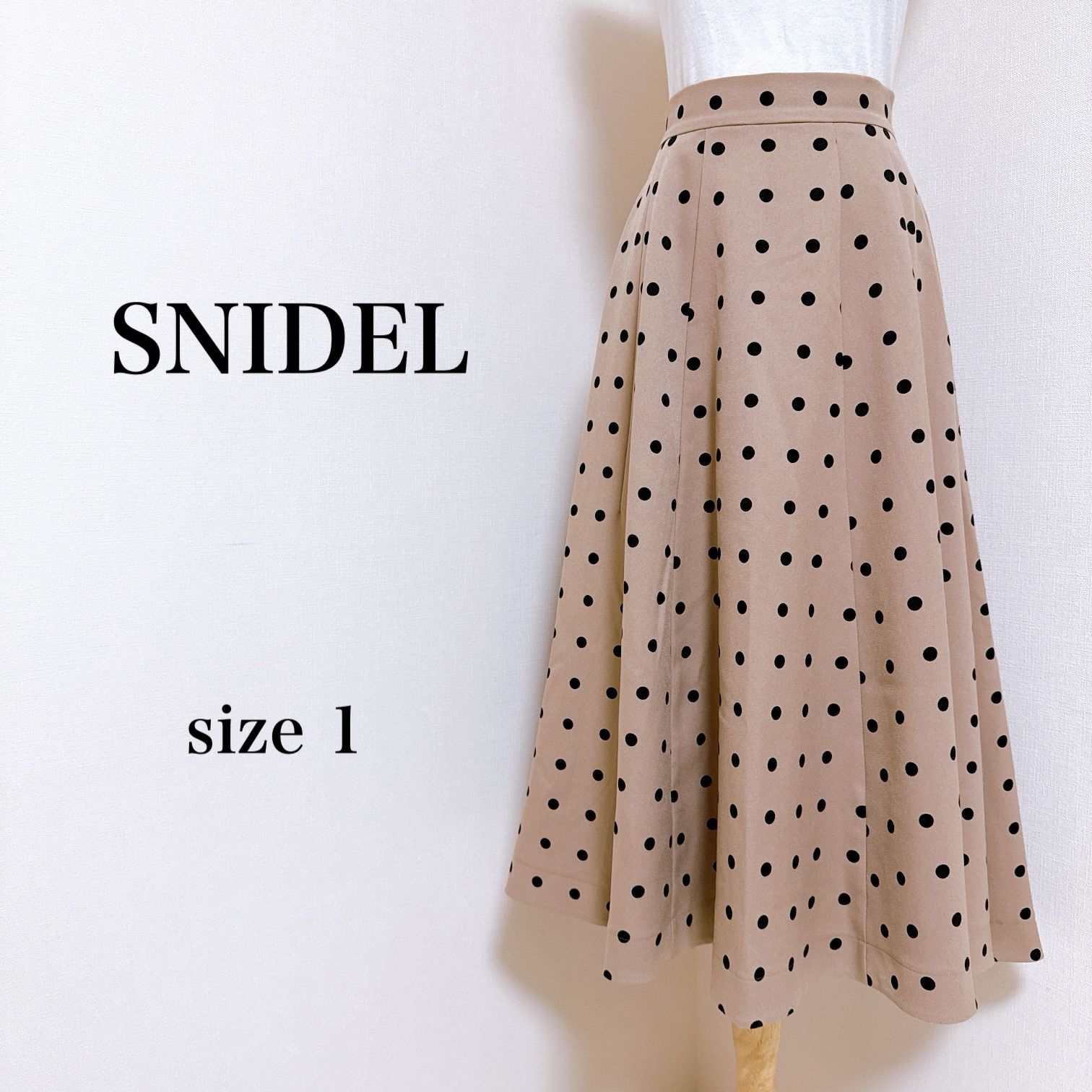☆【美品】 SNIDEL スナイデル ロング スカート フレア ドット ☆【美品】 SNIDEL スナイデル ロング スカート フレア ドット
