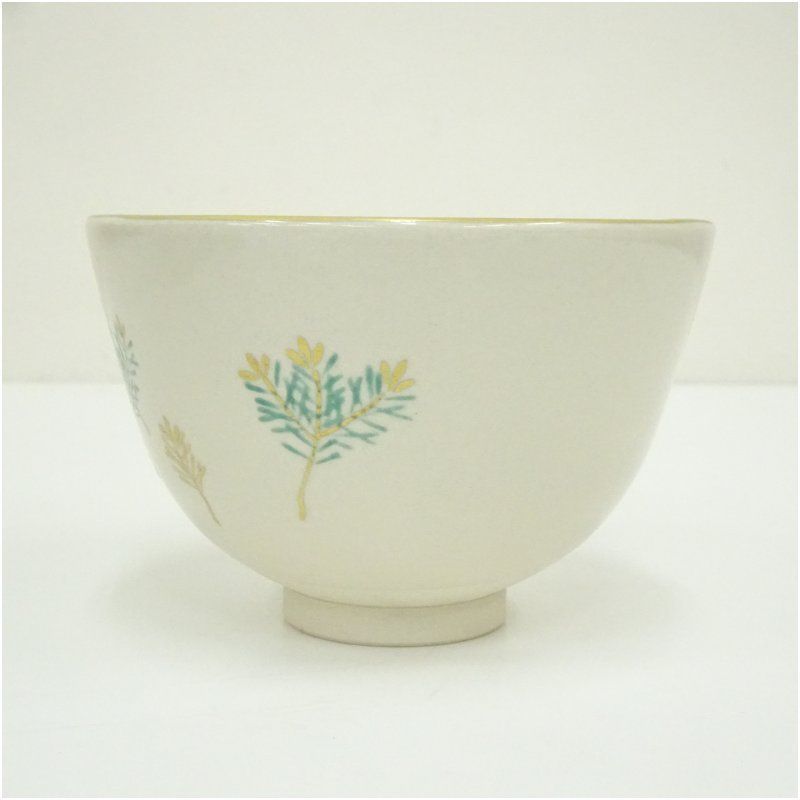 仁清 木賊 通次阿山作 共箱 抹茶碗（gb05） 仁清 木賊 通次阿山作 共箱