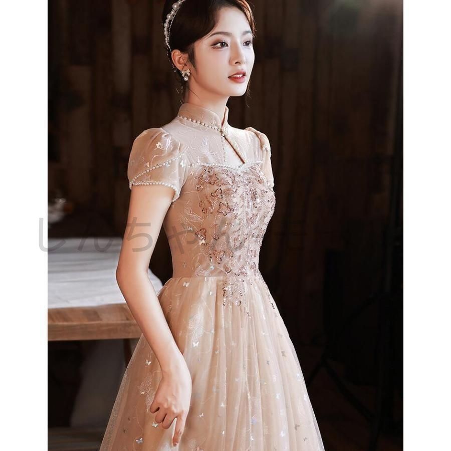 ロングドレス 演奏会 大人 ドレス マキシ丈 パーティードレス 結婚式