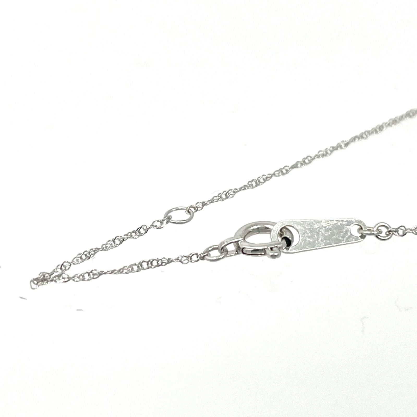 ダイヤ ネックレス K18WGプラチナ 3石 ダイヤモンド D0.50ct - メルカリ