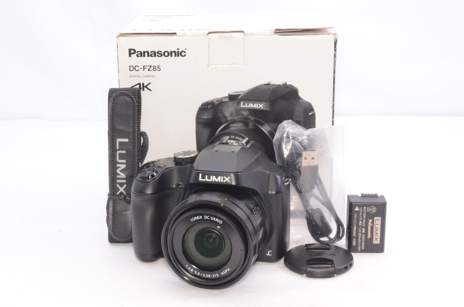 美品 Panasonic LUMIX DC-FZ85 元箱つき 元箱付き美品】Panasonic パナソニック FZ85 ブラック DC-FZ85-K