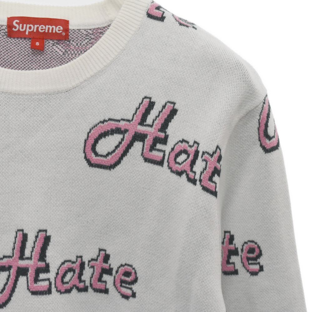 SUPREME (シュプリーム) 13AW Hate Sweater ハートレタリングクルー