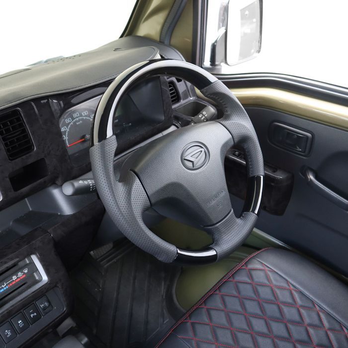 ハイゼット S500P S510P 前期 ステアリング ガングリップ ピアノブラック ハンドル ハイゼット トラック ジャンボ ダイハツ S500系