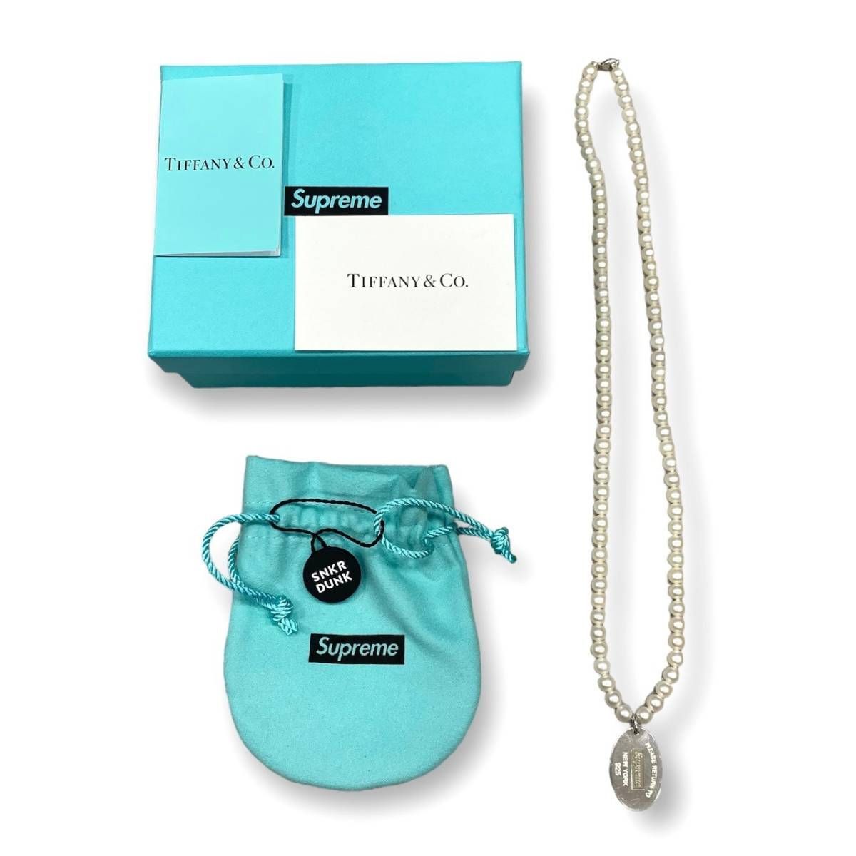 希少 Supreme × Tiffany & Co. Return to Tiffany Oval Pearl Necklace