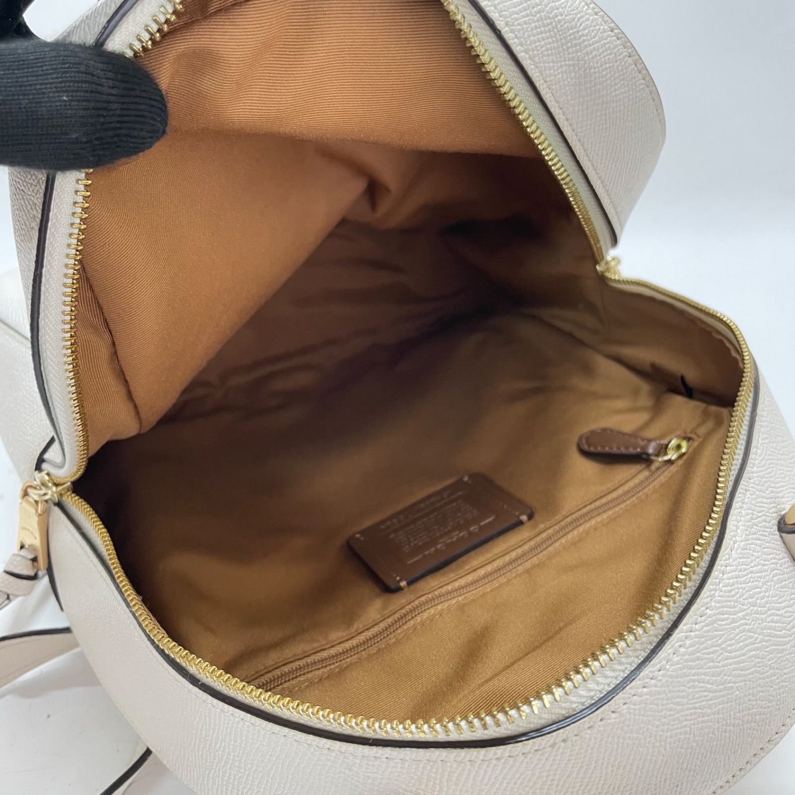 COACH コーチ リュック レザー PVC ベージュ 500ml収納可 COACH