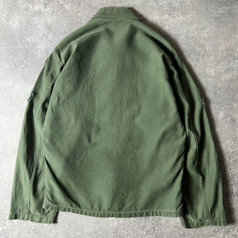 【送料無料❗️】60s ビンテージ 1st後期型 ユーティリティシャツ ジャケット 60s US ARMY ユーティリティシャツ 筒袖 OG 107 COTTON SATEEN