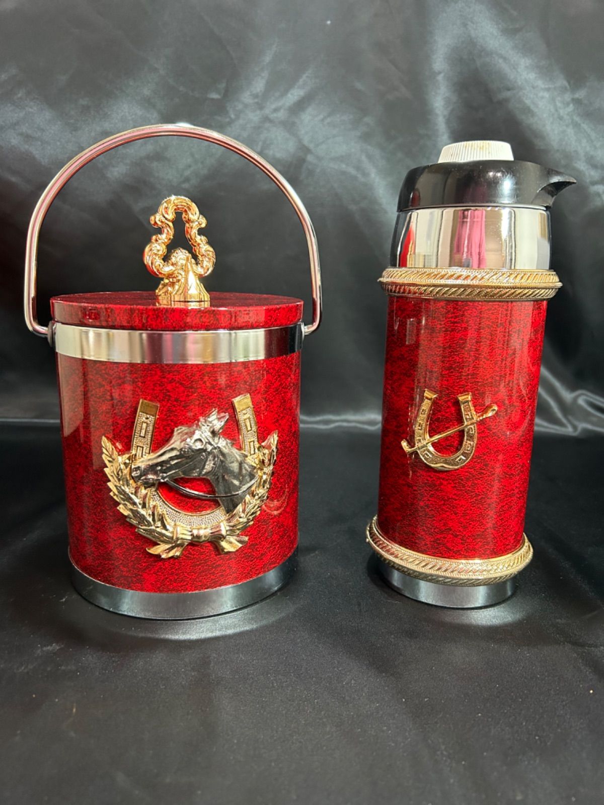 茶谷 アイスペール ピッチャー セット ウィスキー ブランデー 昭和レトロ 茶谷 アイスペール ピッチャー セット ウィスキー ブランデー 昭和