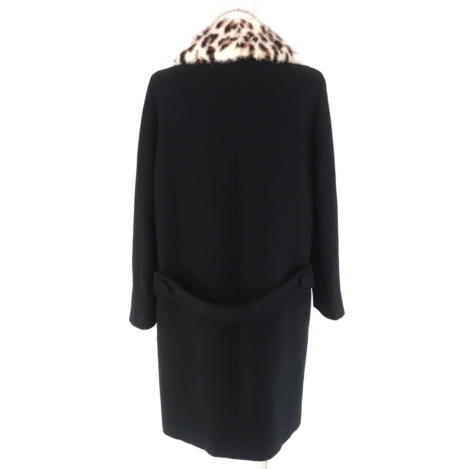 miu miu ブラック ロングコート36