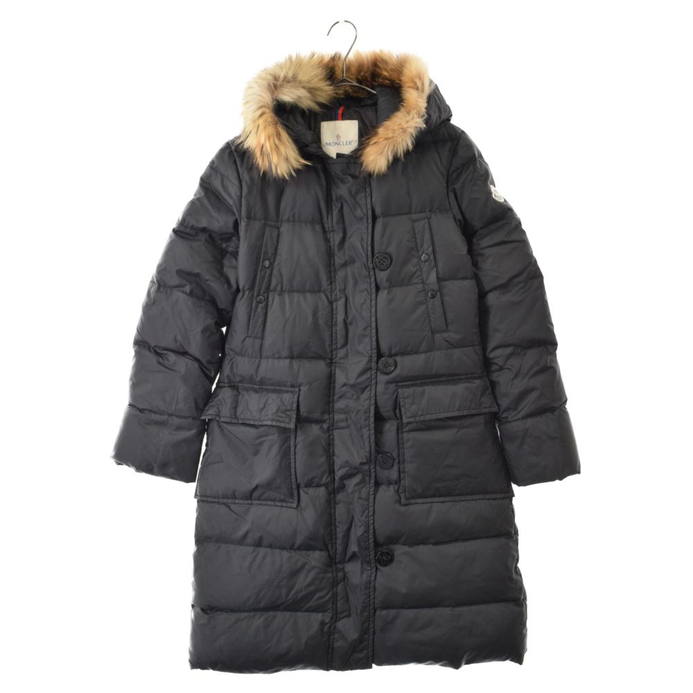 MONCLER (モンクレール) MESSINA ファー付き ロングナイロン ダウン