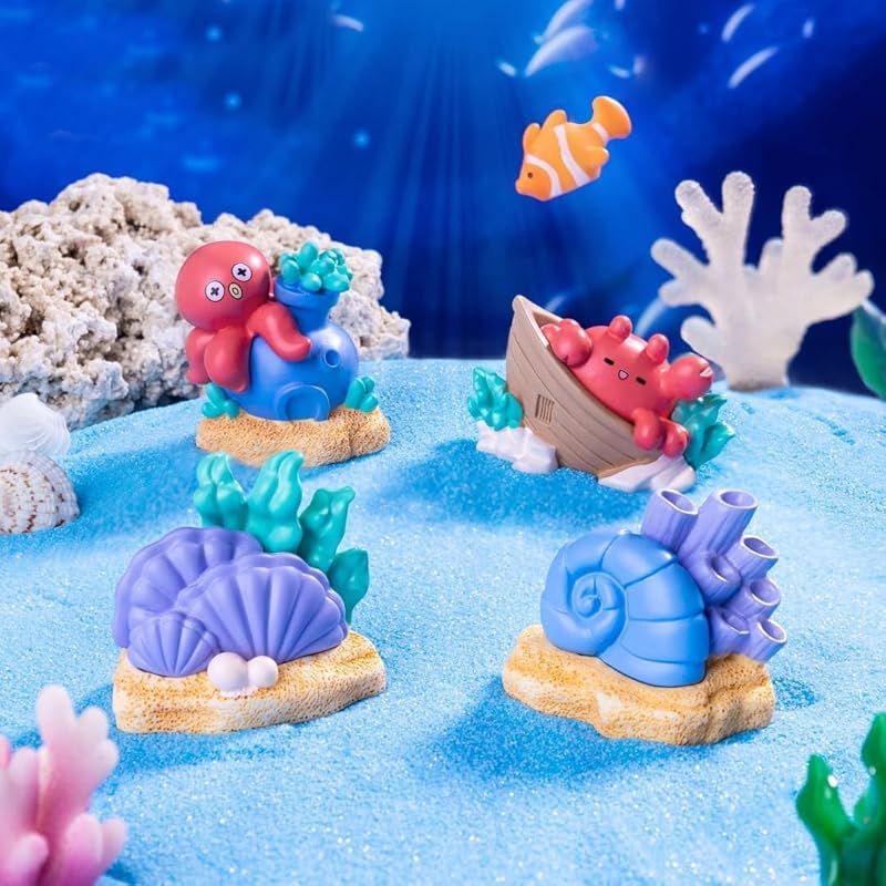 新品】 Pinenjoy6個ミニ巻き貝の家の置物 ミニチュア 海の生き物