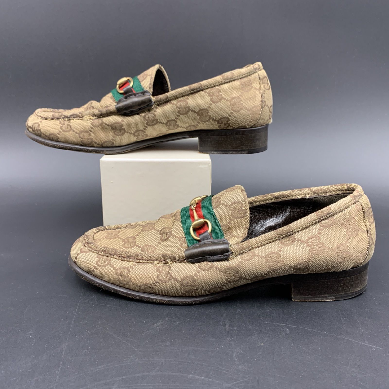 [Gucci] ホースビットGG キャンバス プラットフォームローファー GUCCI グッチ ホースビットローファー