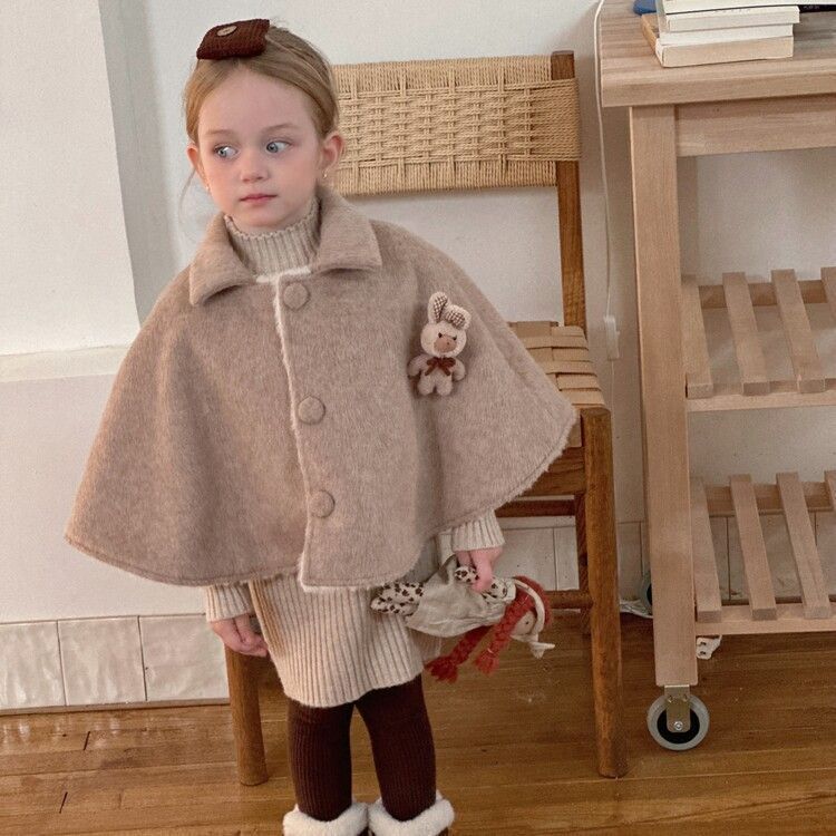 キッズ 女の子 ポンチョ ボレロ マント 子供 コート 防寒 前開き こども ベビー ファー ジャケット アウター ベビー服 シンプル 七五三 秋冬 発表会 子供服 演奏会 入園式 卒園式 入学式 結婚