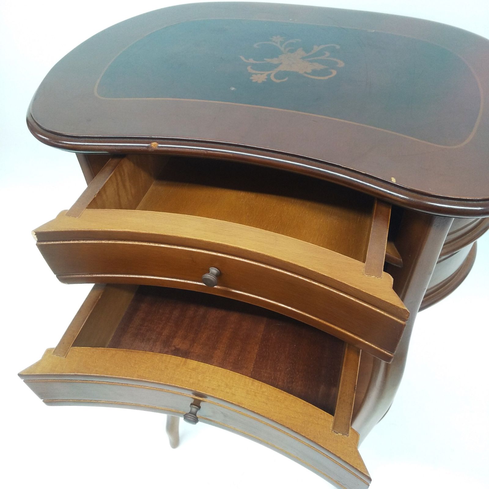 猫脚 机 サイドテーブル ナイトテーブル 木製 引き出し付き アンティーク調 猫脚 サイドテーブル 木製 アンティーク 猫足 机 引き出し付き 高さ