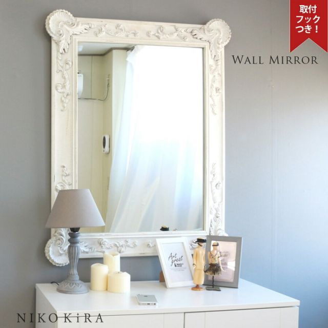 湯布院アンティーク ヨーロピアン ビンテージ ウォールミラー ローズ