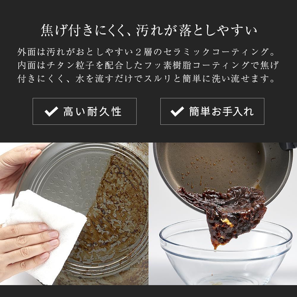 スクエアパン|蓋|脱着ハンドル グリルパン