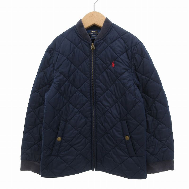 ラルフローレンキルティングコート110 ネイビー POLO RALPH LAUREN - 美品 ラルフローレン キルティング コート
