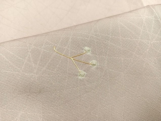 平和屋着物○上質な小紋 絞り 草木文 金彩 正絹 逸品 AAAZ0521ph