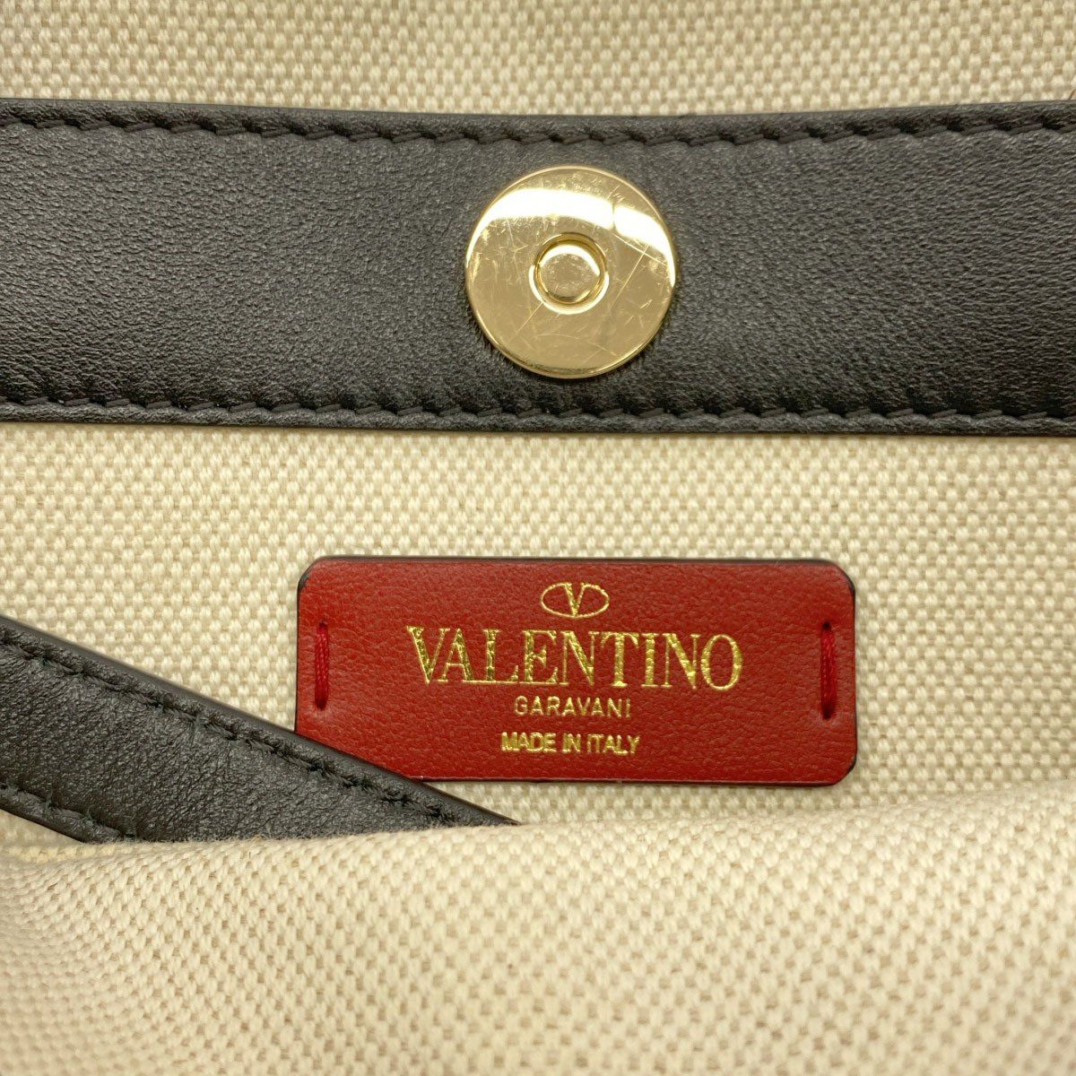 VALENTINO ヴァレンティノ 2WAY ロゴプリントロックスタッズキャンバス  