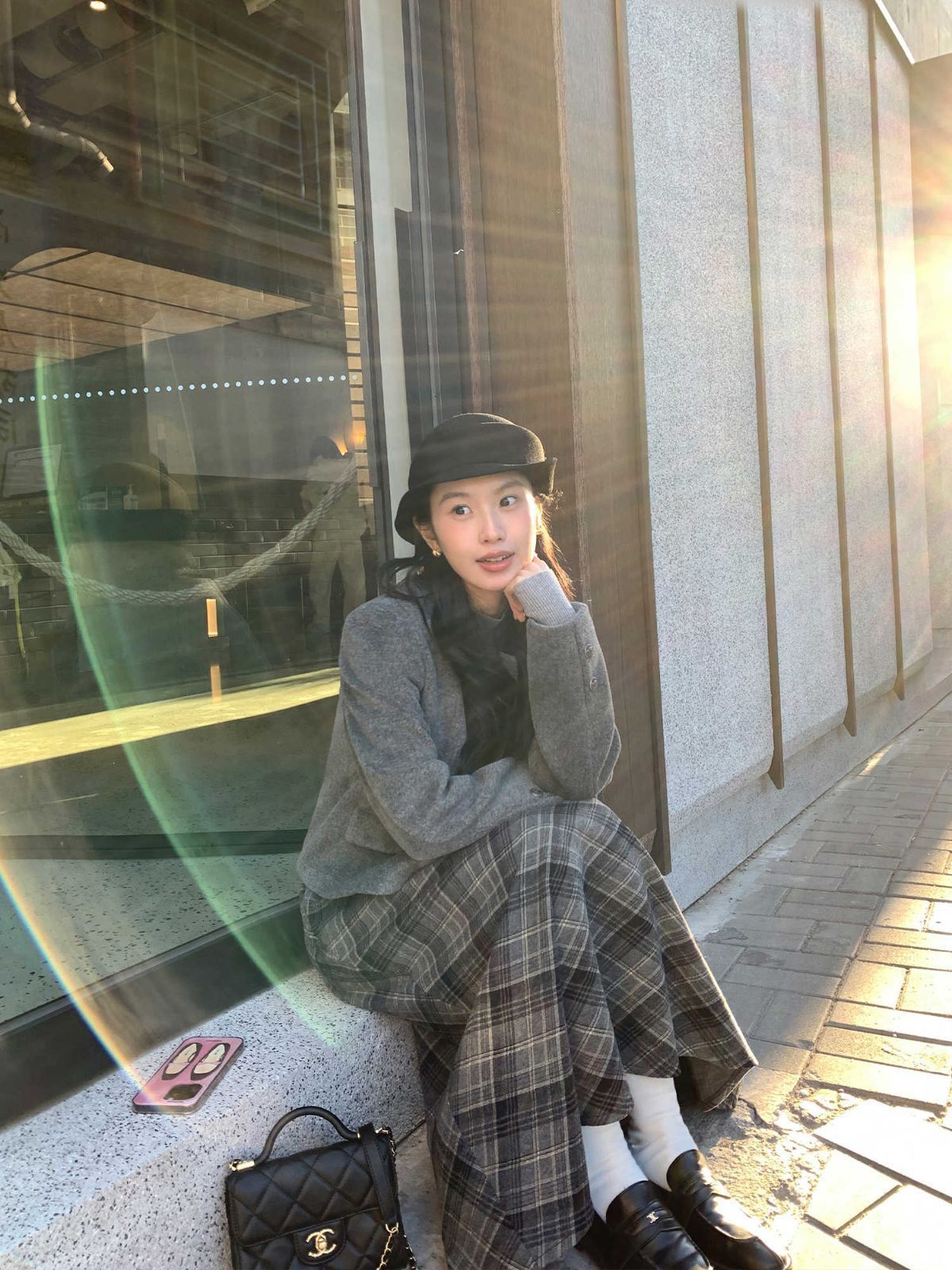 オニールオブダブリン ロングキルトラップスカート ウール ブラック Ｍ オニールオブダブリン ロングキルトラップスカート ウール ブラック M