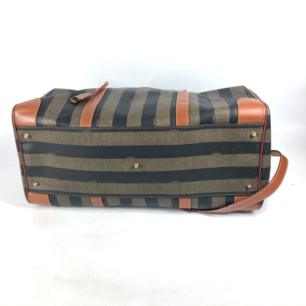 FENDI フェンディ ボストンバッグ ペカン PVC/レザー ブラウン