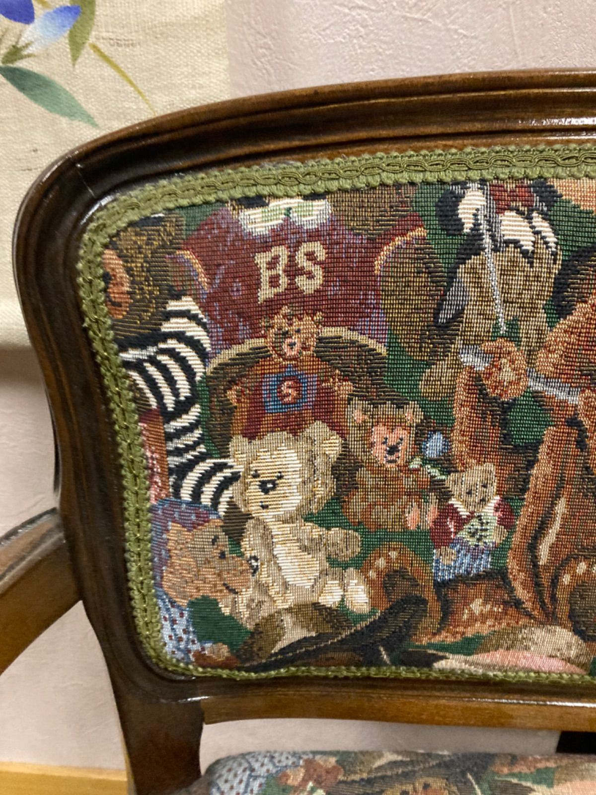 新品展示品】ドールチェア イタリア製 テディベア柄 チャイルド