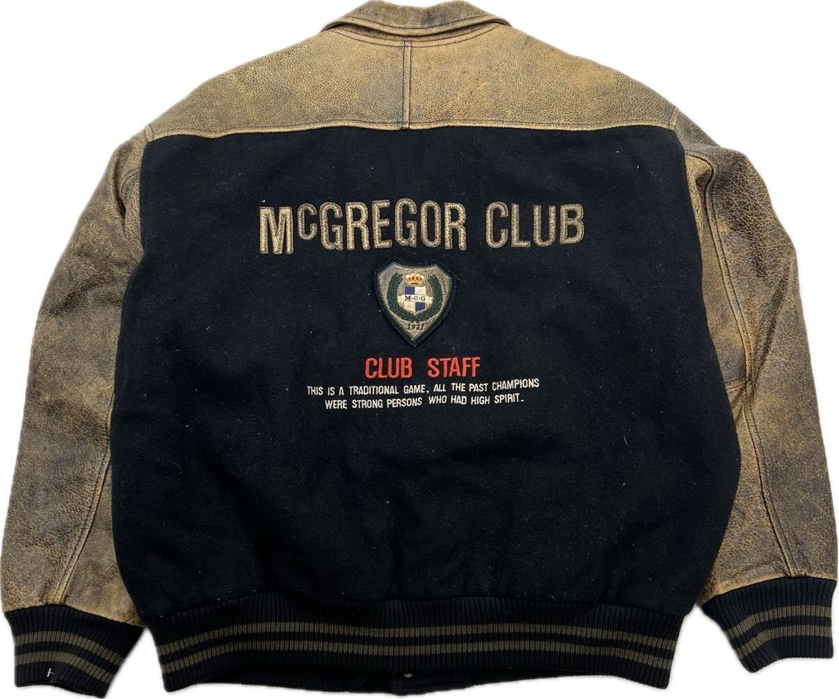 全国無料，人気 McGREGOR 袖革 スタジャン スタジアムジャンパー