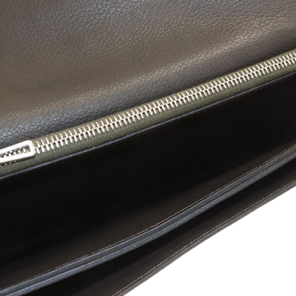 HERMES (エルメス) バイカーチェーンウォレット カーキブラウン