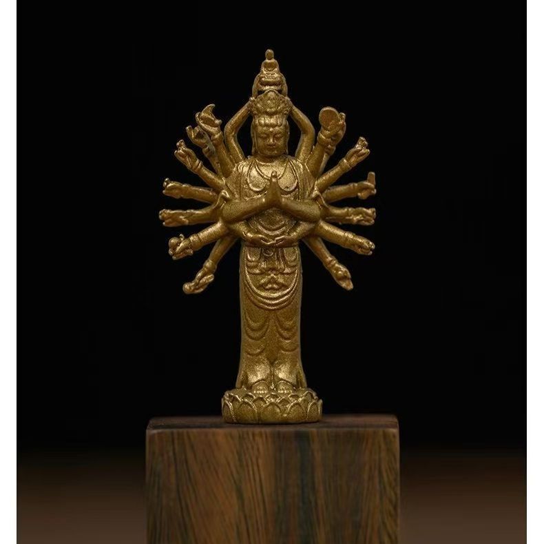 仏教美術 仏像 小仏像 千手観音 銅製 銅器 工芸品 置物 仏教美術 仏像