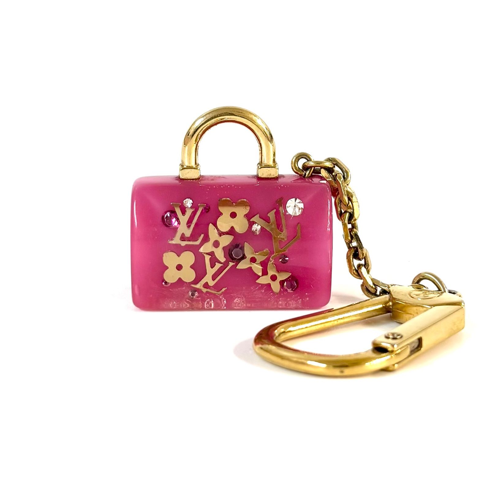 ◼️LOUIS VUITTON◼️ポルトクレ スピーディ アンクルージョン キーホルダー バッグチャーム レジン