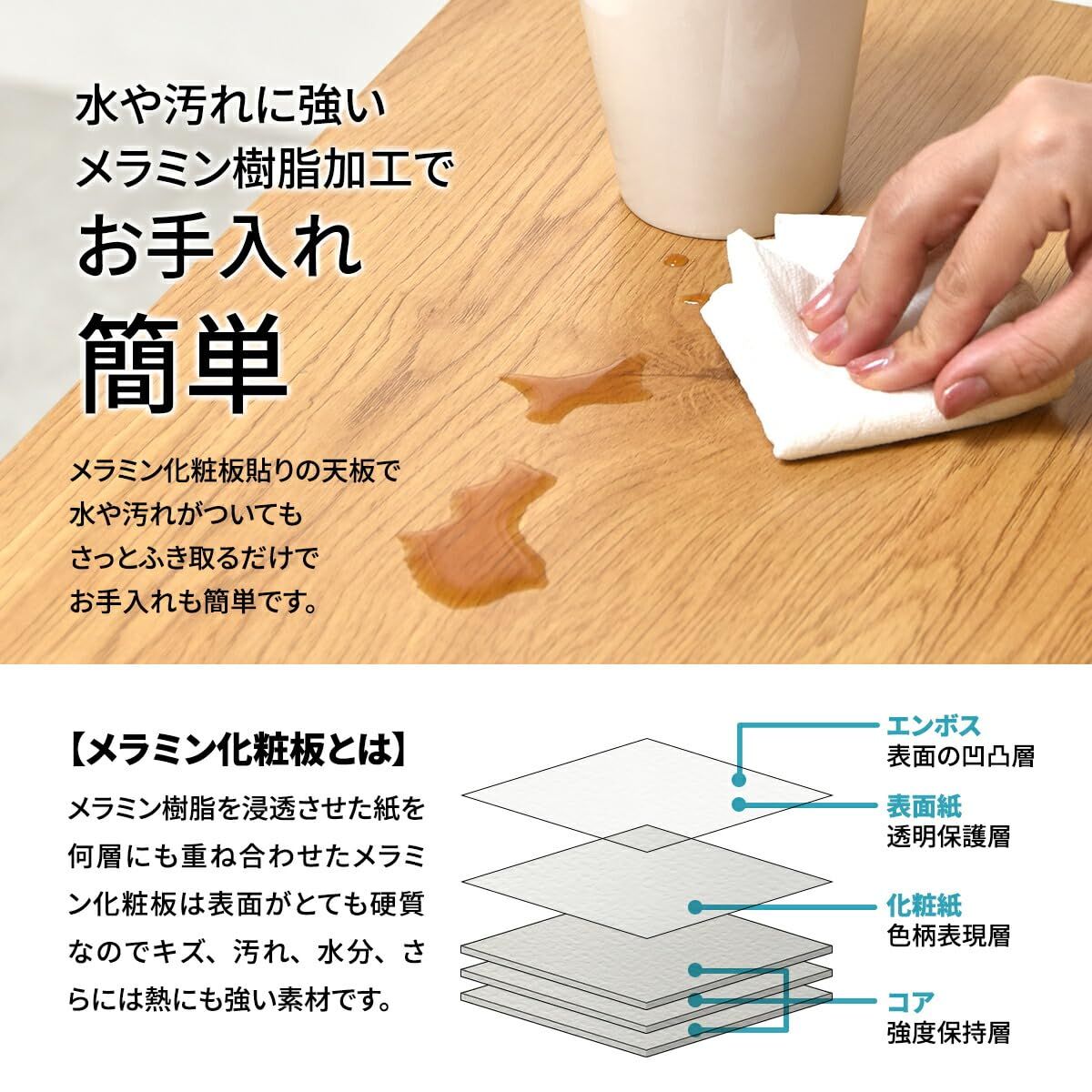 ワイドサイドテーブル 幅65cm