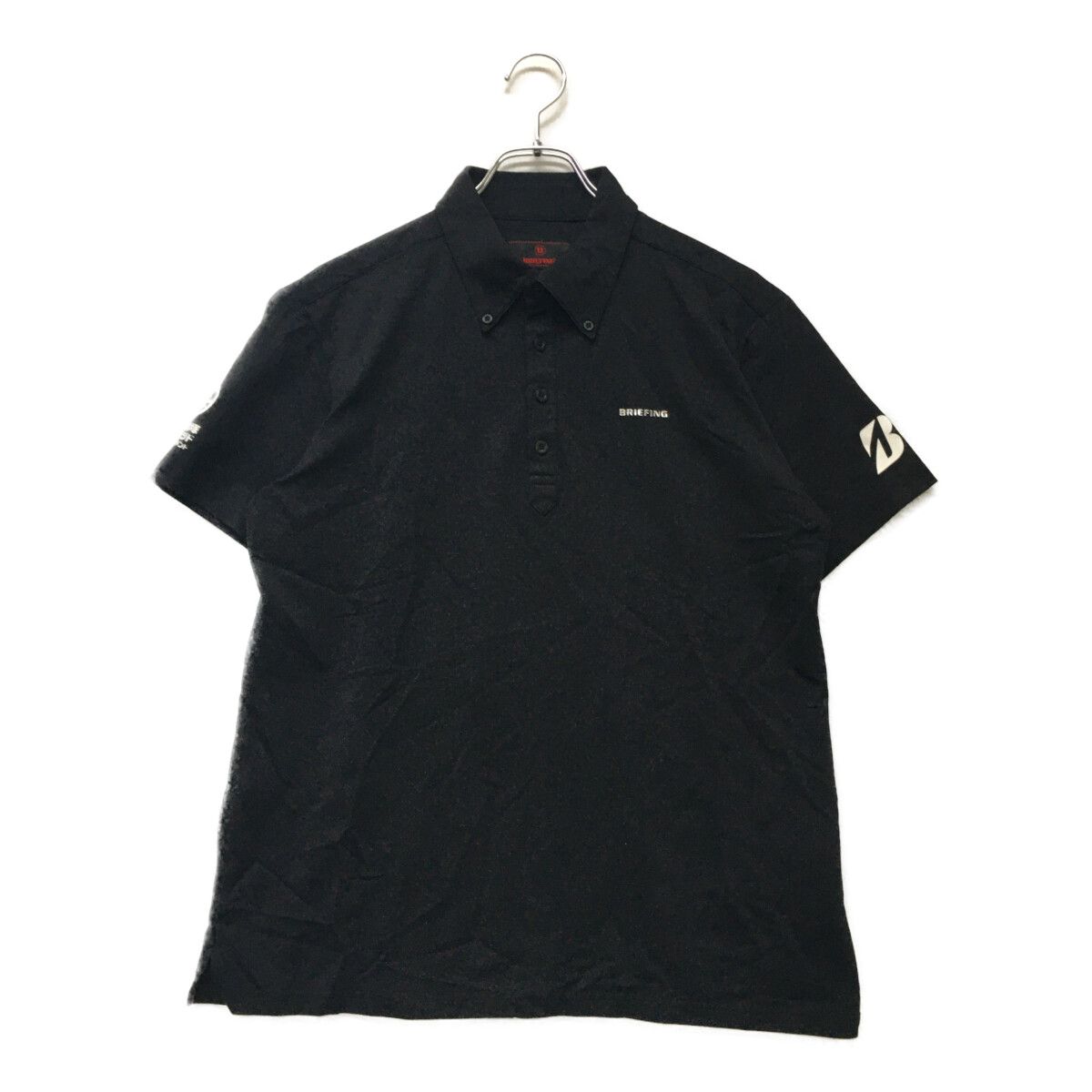 BRIEFING - coco 中古 ブリーフィング BRIEFING メンズ 半袖ポロシャツ L 黒 ブラック ブリヂストン ボタンダウン BRIEFING - coco 中古 ブリーフィング BRIEFING メンズ 半袖