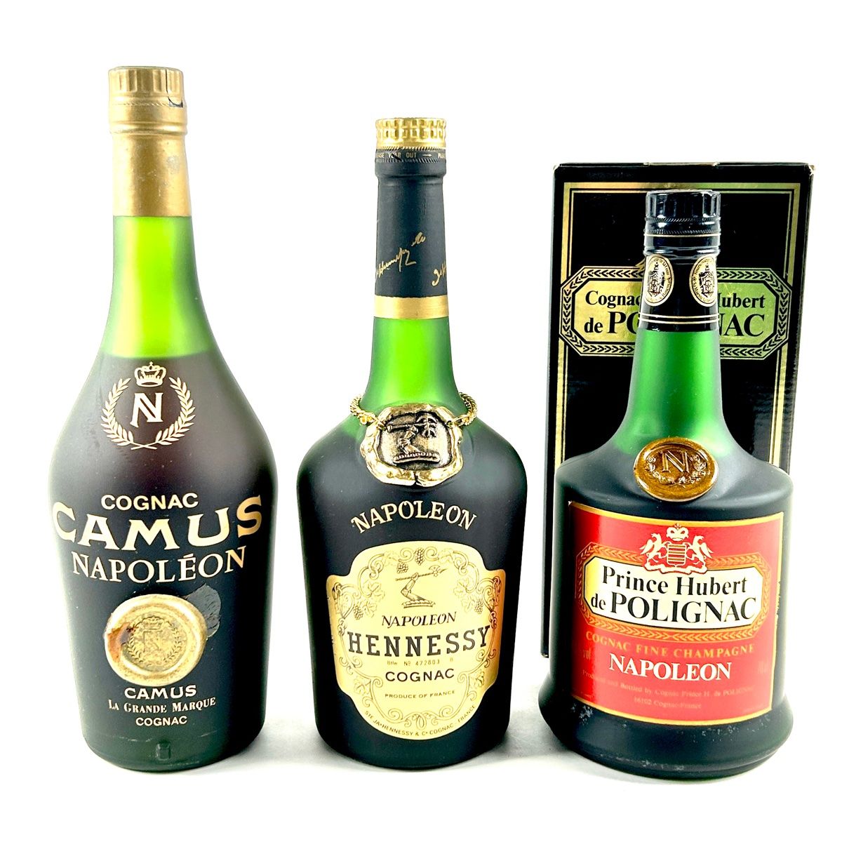 3本 CAMUS Hennessy Prince Hubert de Polignac コニャック ブランデー ...